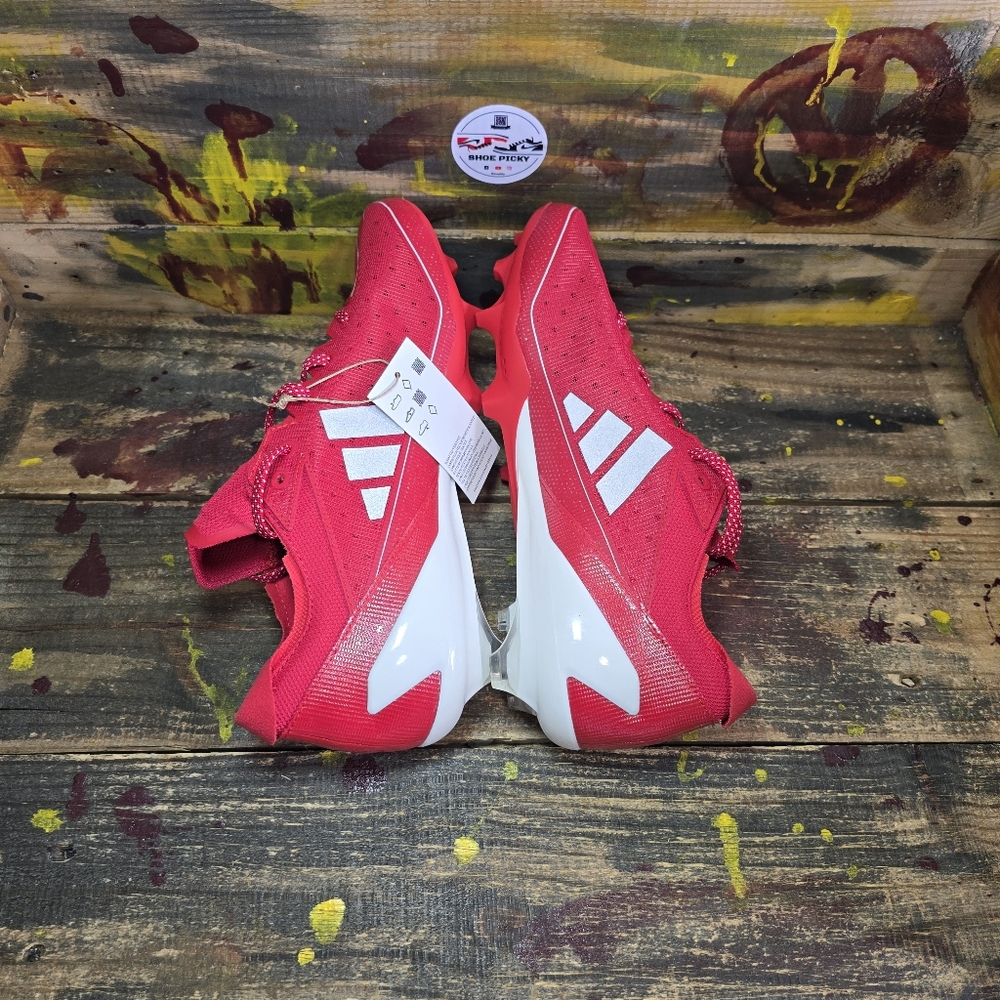 Size 11.5 Adidas Adizero Electric Football Cleats Team Power Red/White IH5033 - Picture 5 of 8